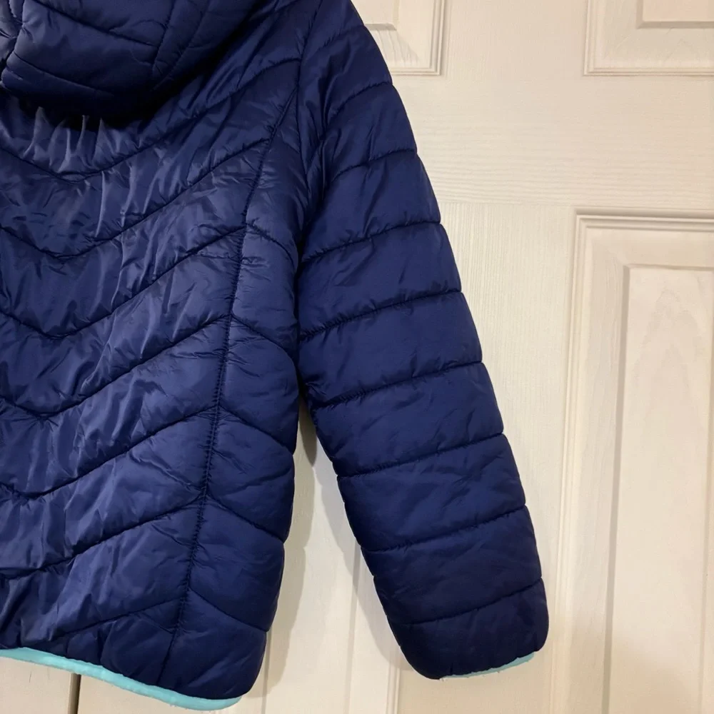 Eddie Bauer Kids reversible Puffer Jacket in Navy and Aqua